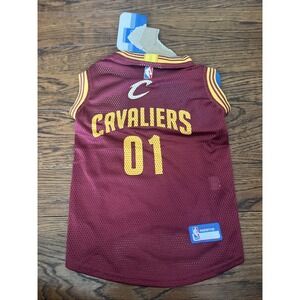 NWT NBA Team Pet‎ Wear Dog Cleveland Cavaliers Jersey Maroon Yellow Large